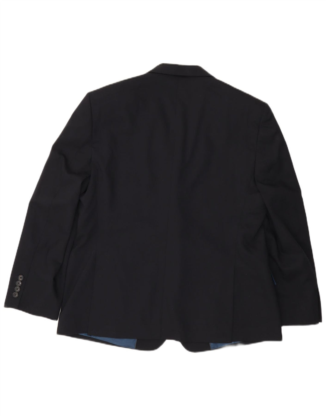 Marks & Spencer Mens Short 2 Button Blazer Jacket UK 44 XL Navy Blue Wool
