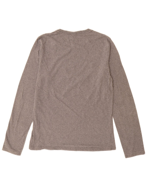 Benetton Boys Graphic Top Long Sleeve 15-16 Years Medium Grey Flecked