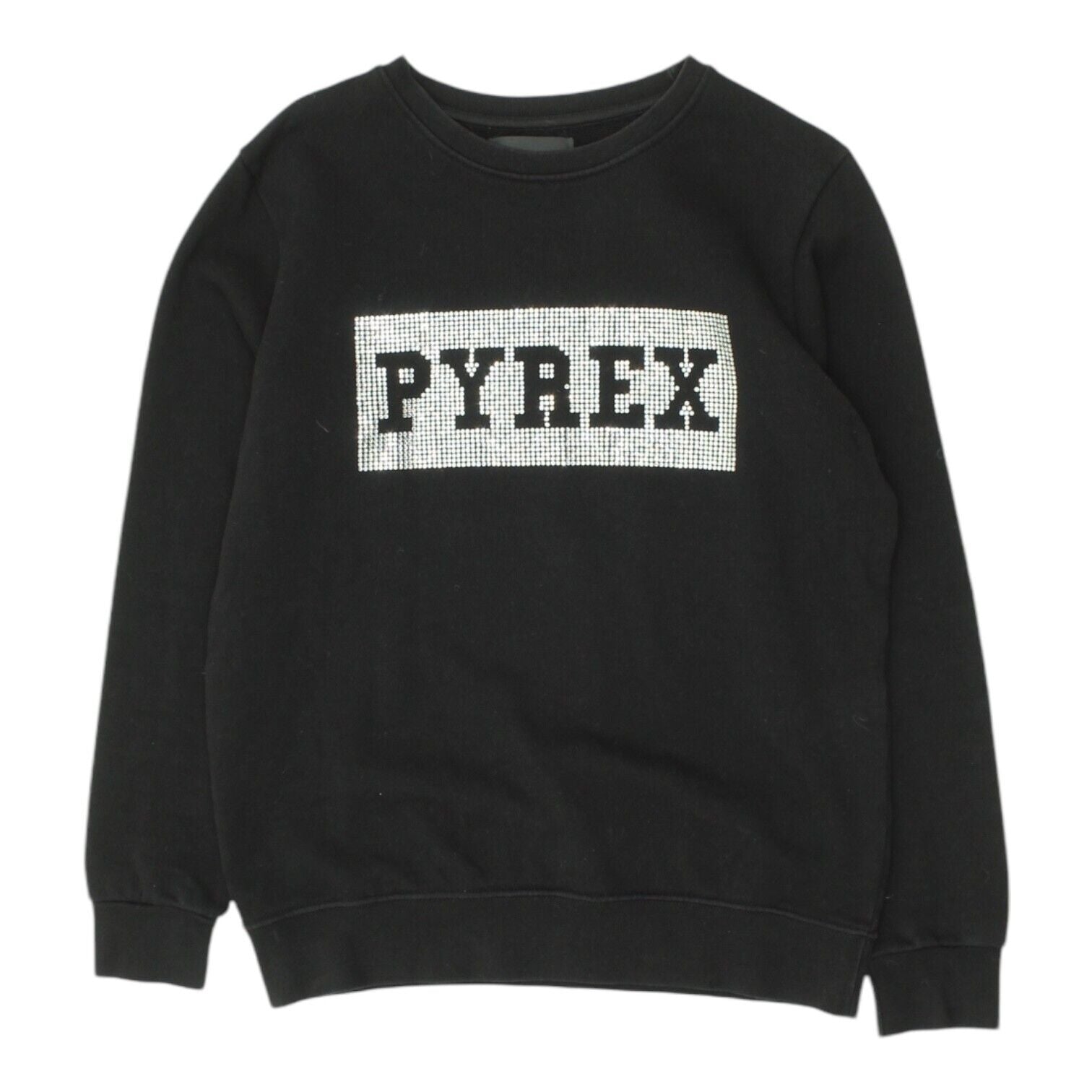 Pyrex Mens Black Diamond Sequins Sweatshirt Designer Sportswear Jumper Sweater