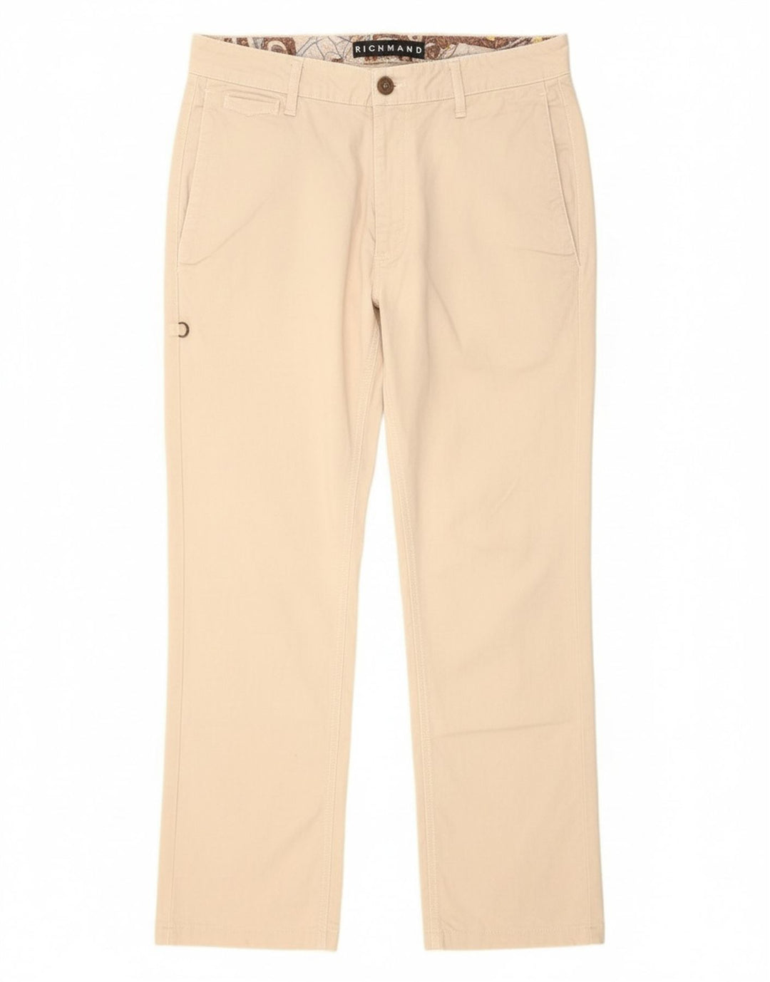 RICHMOND Womens Straight Chino Trousers W33 L31 Beige