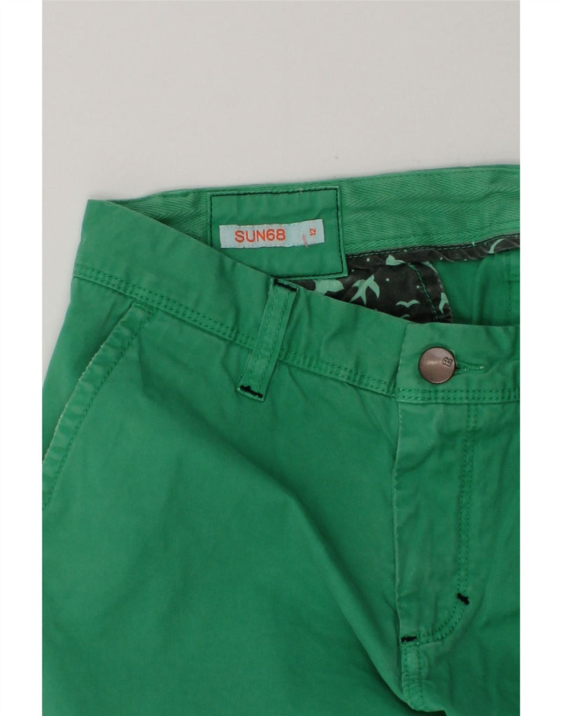 SUN68 Boys Chino Shorts 11-12 Years W28 Green Cotton | Vintage Sun68 | Thrift | Second-Hand Sun68 | Used Clothing | Messina Hembry 