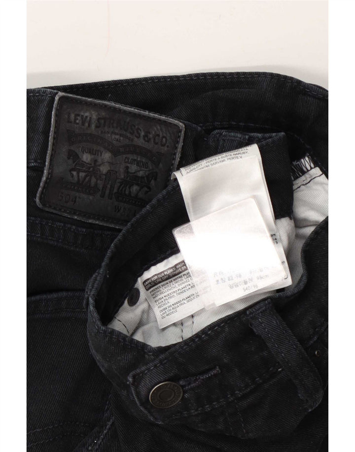 Levi's Mens 504 Straight Jeans W32 L32 Black Cotton