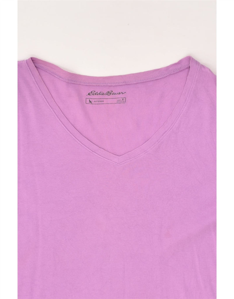 EDDIE BAUER Womens T-Shirt Top UK 18 XL Purple Cotton | Vintage Eddie Bauer | Thrift | Second-Hand Eddie Bauer | Used Clothing | Messina Hembry 