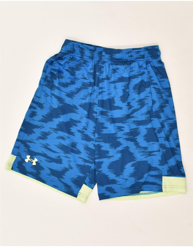 UNDER ARMOUR Boys Heat Gear Graphic Sport Shorts 11-12 Years Large Blue | Vintage Under Armour | Thrift | Second-Hand Under Armour | Used Clothing | Messina Hembry 