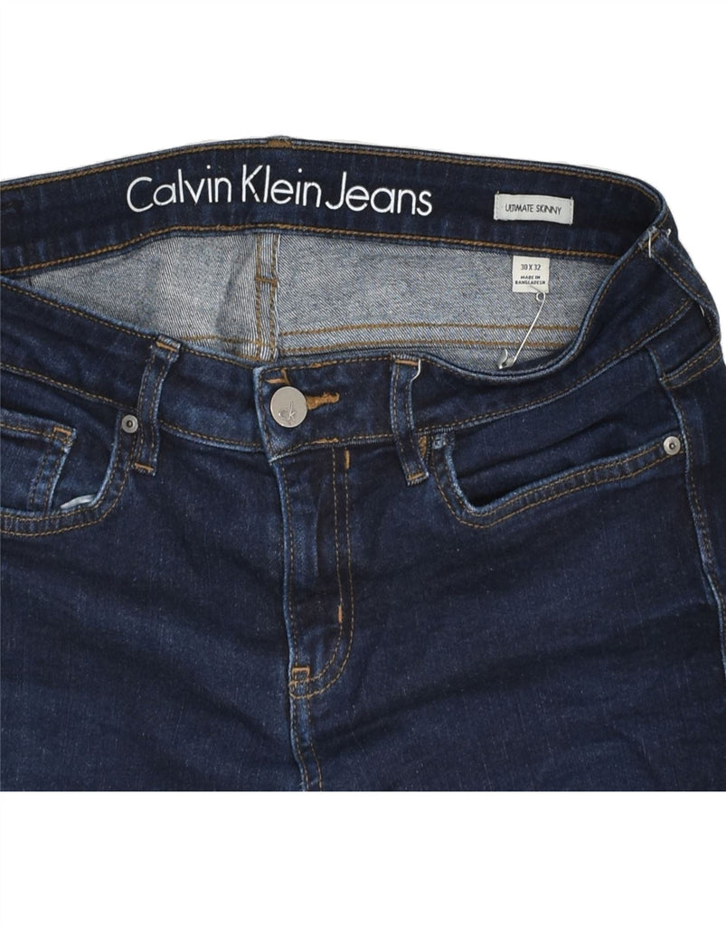 CALVIN KLEIN Womens Skinny Jeans W30 L27  Navy Blue | Vintage Calvin Klein | Thrift | Second-Hand Calvin Klein | Used Clothing | Messina Hembry 