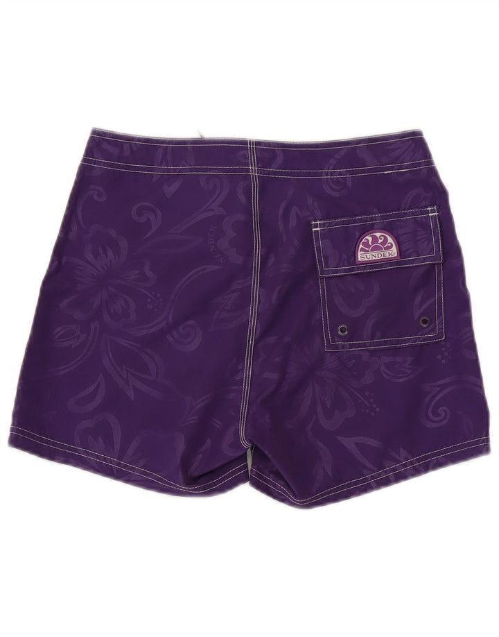 Sundek Mens Swimming Shorts Small  Purple Floral