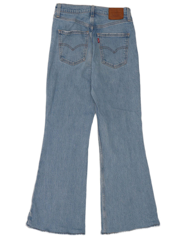Levi's Womens Distressed High Rise Flared Jeans W26 L27 Blue Cotton