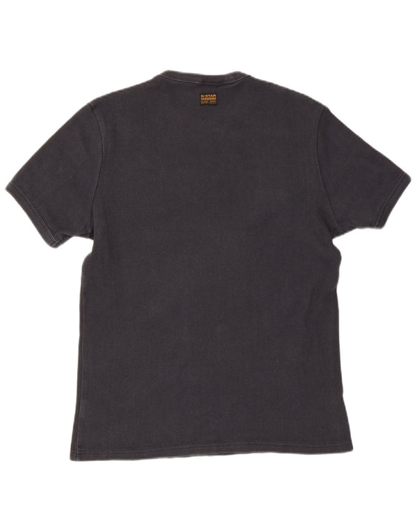 G-Star Mens T-Shirt Top Large Black Cotton