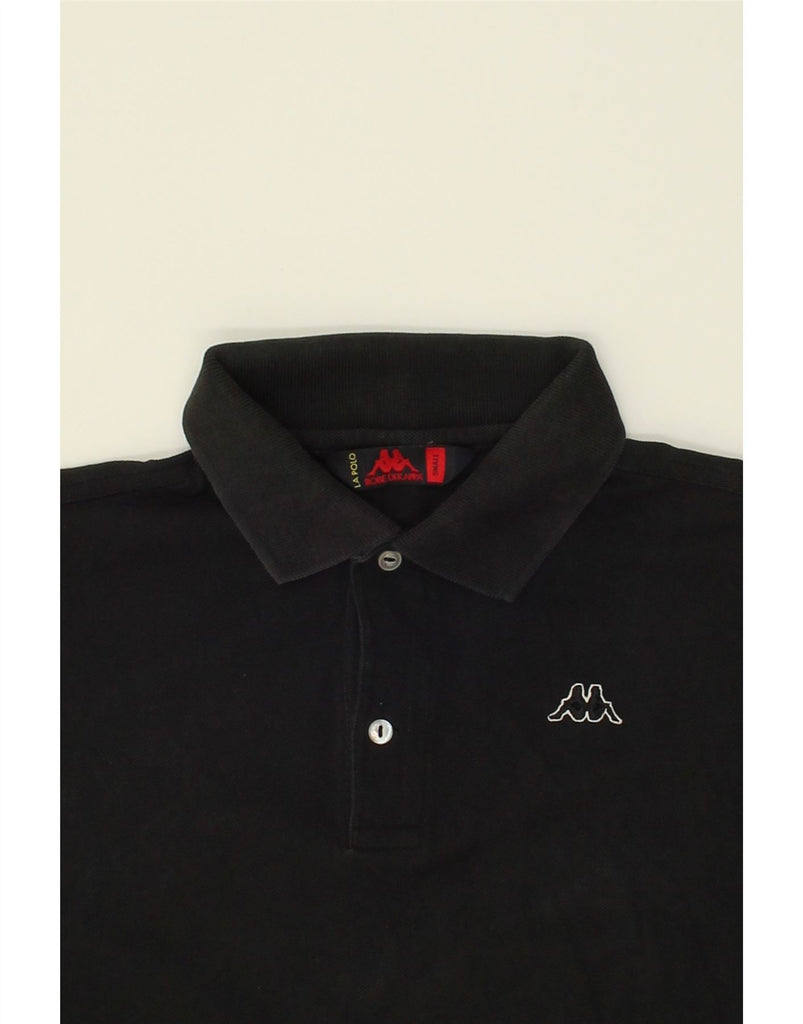 KAPPA Mens Polo Shirt Small Black Cotton | Vintage Kappa | Thrift | Second-Hand Kappa | Used Clothing | Messina Hembry 