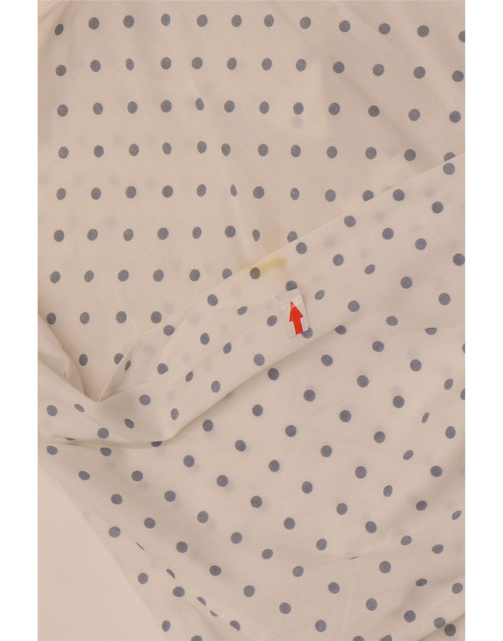 Emmanuel Schvili Womens Shirt UK 18 XL White Spotted