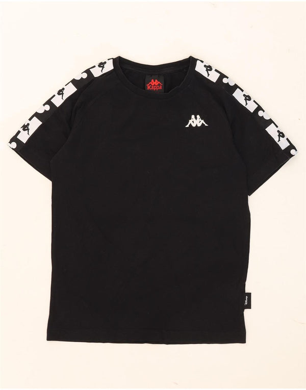 Kappa Mens Graphic T-Shirt Top XS Black Colourblock Cotton