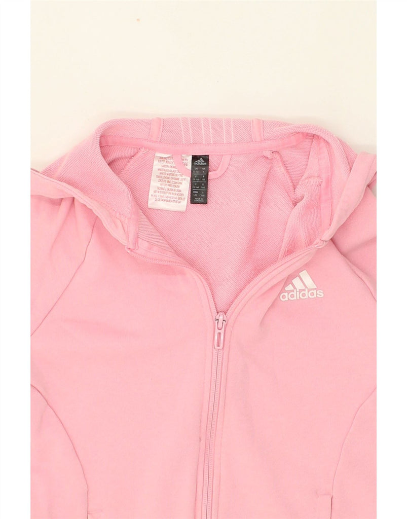 ADIDAS Girls Zip Hoodie Sweater 13-14 Years Pink | Vintage Adidas | Thrift | Second-Hand Adidas | Used Clothing | Messina Hembry 