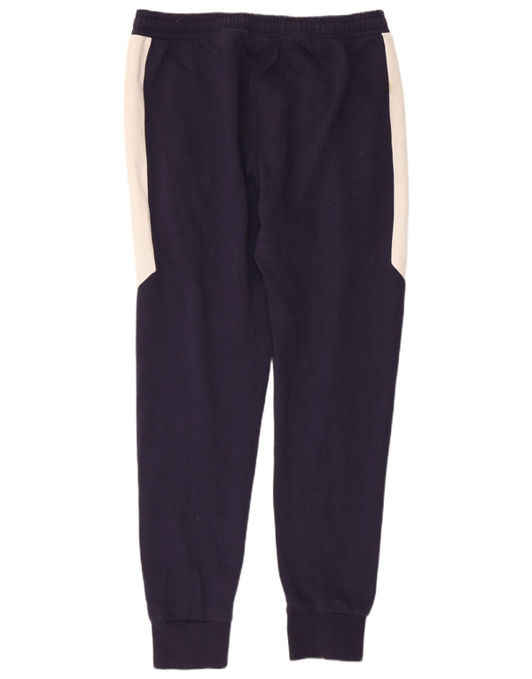 Fila Mens Tracksuit Trousers Joggers Large Navy Blue Colourblock Cotton