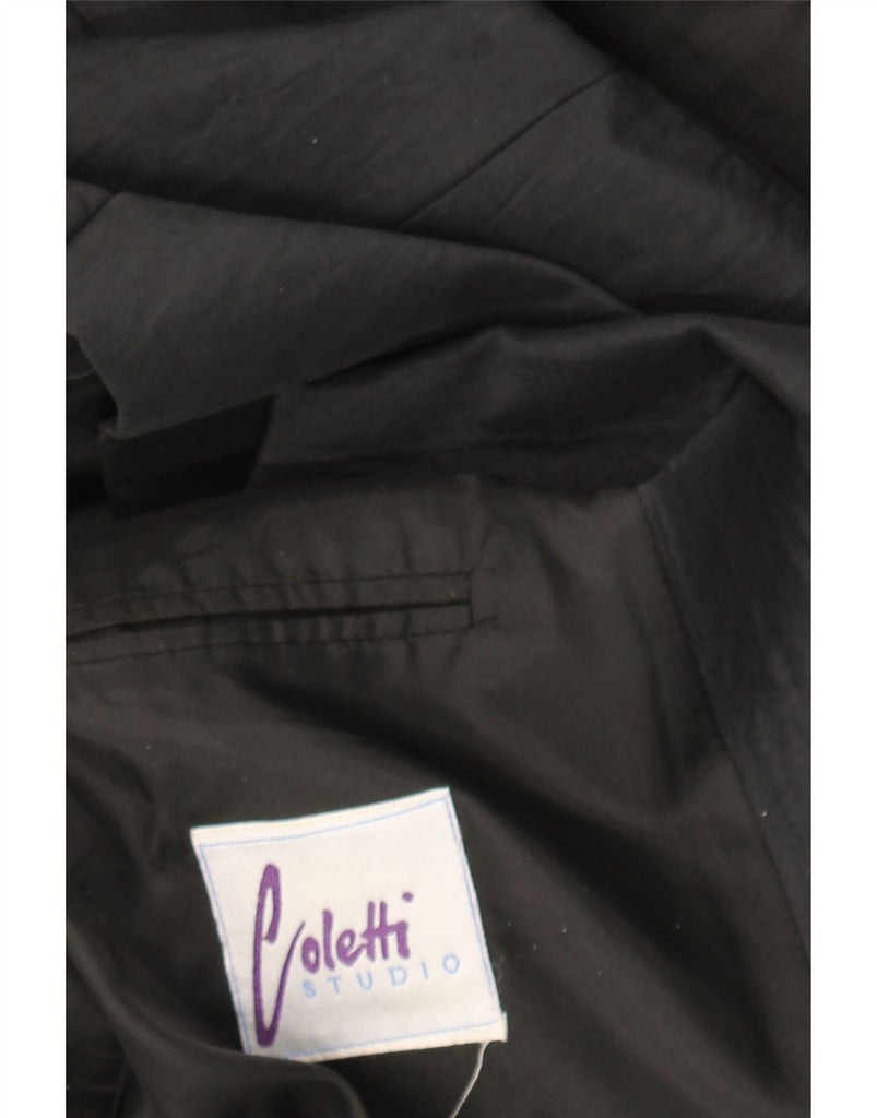 STUDIO COLETTI Mens Double Breasted Blazer Jacket UK 40 Large Black Vintage Studio Coletti and Second-Hand Studio Coletti from Messina Hembry 