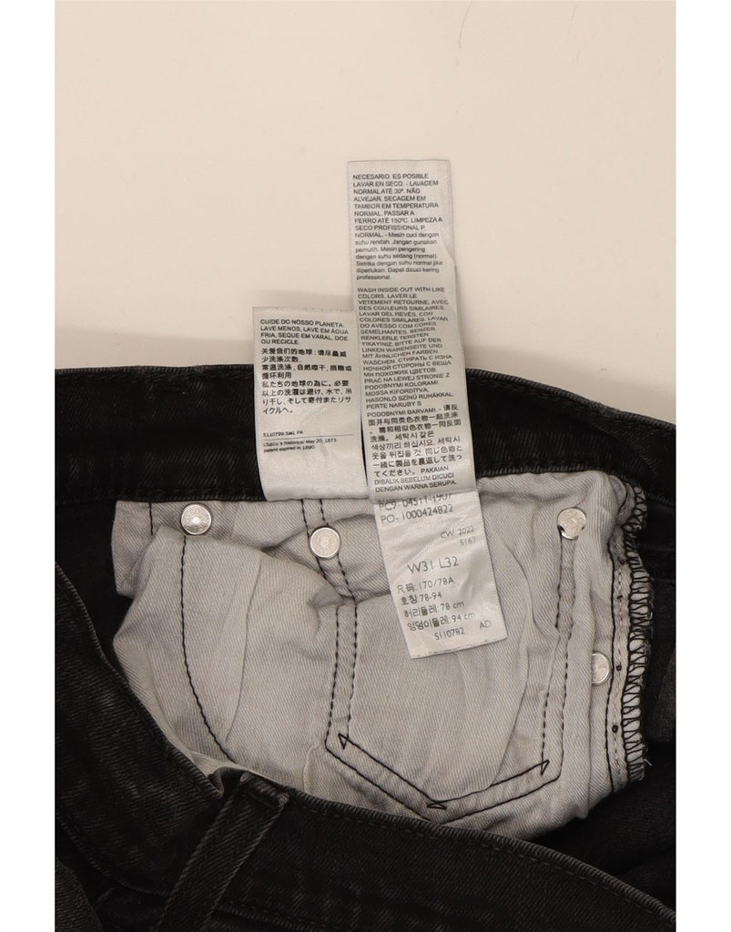 LEVI'S Mens Slim Jeans W31 L32 Black Cotton Vintage Levi's and Second-Hand Levi's from Messina Hembry 