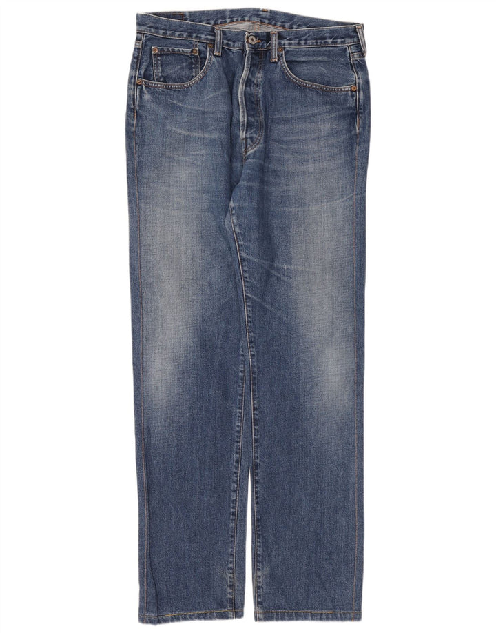 Replay Mens Straight Jeans W36 L36 Blue Cotton