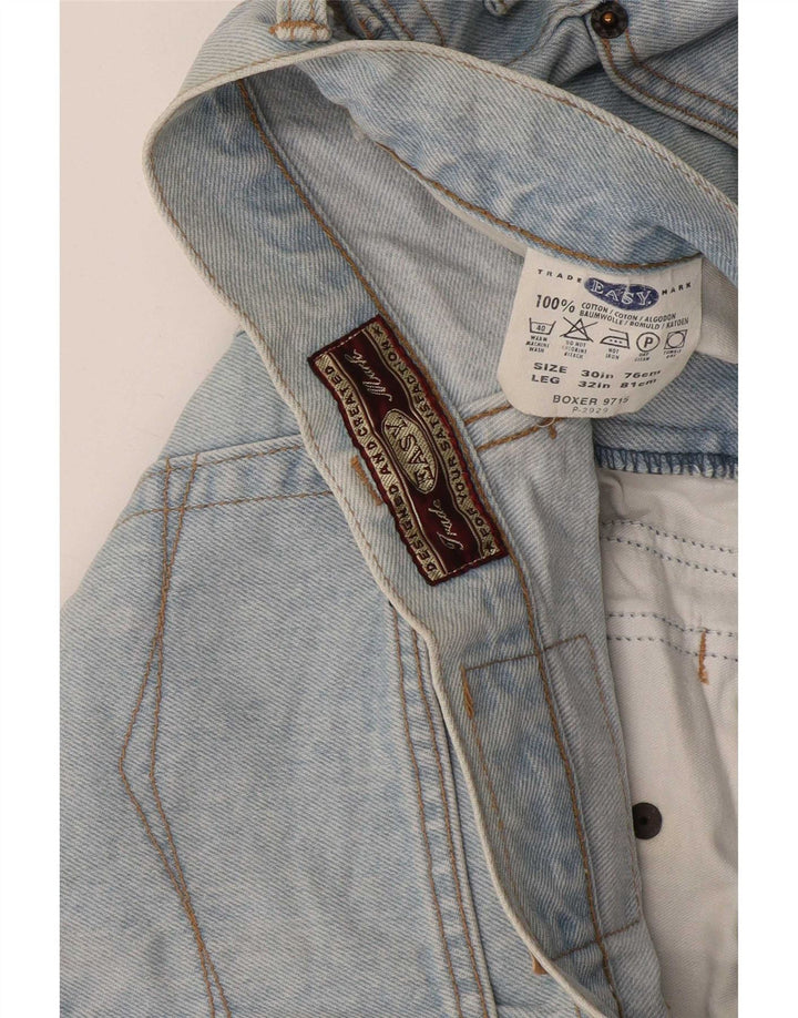 Trademark Mens Straight Jeans W30 L32 Blue Cotton