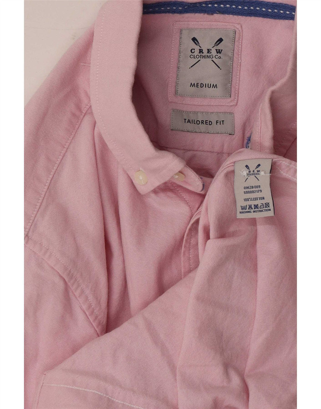 Crew Clothing Mens Tailored Fit Shirt Medium Pink Cotton