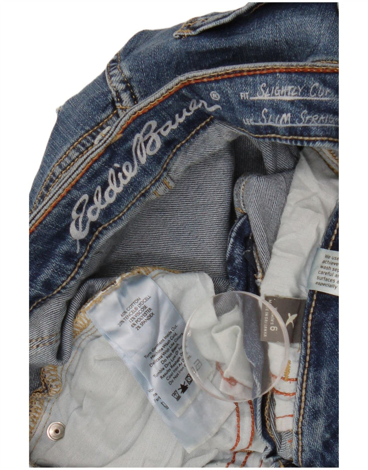 EDDIE BAUER Womens Slightly Curvy Straight Jeans US 6 Medium W27 L30 Blue