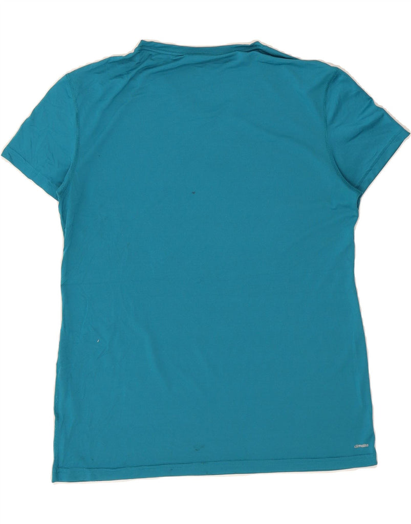 ADIDAS Womens Climalite T-Shirt Top UK 16/18 Large Blue Polyester Vintage Adidas and Second-Hand Adidas from Messina Hembry 