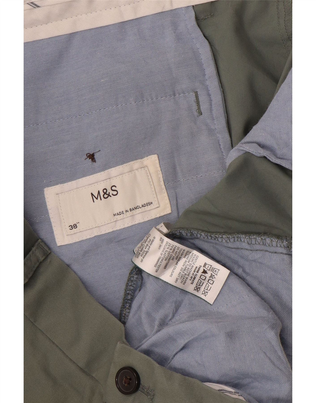 Marks & Spencer Mens Chino Shorts W38 XL Khaki Cotton
