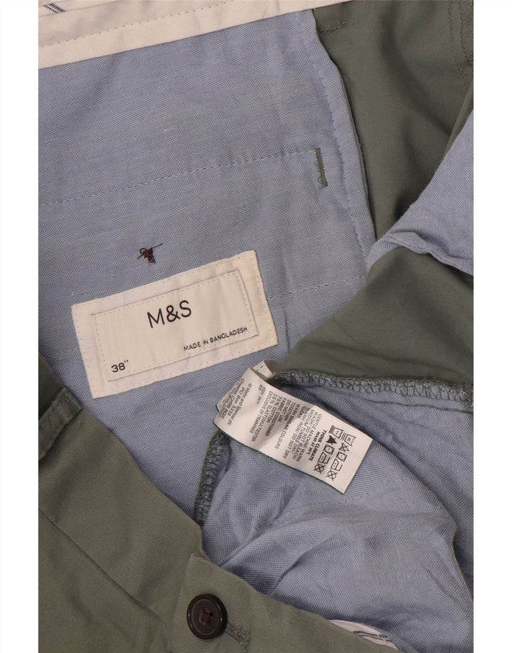 Marks & Spencer Mens Chino Shorts W38 XL Khaki Cotton