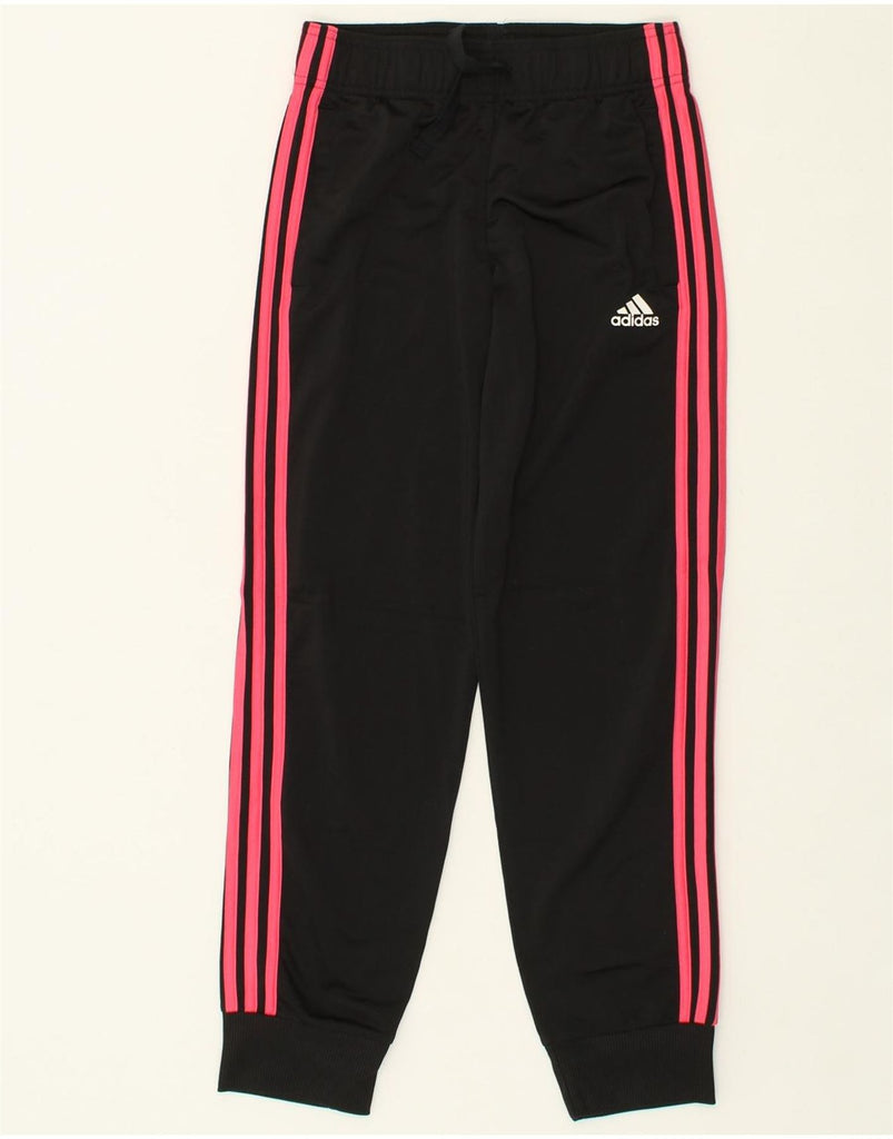 ADIDAS Girls Tracksuit Trousers Joggers 11-12 Years Black Polyester | Vintage Adidas | Thrift | Second-Hand Adidas | Used Clothing | Messina Hembry 