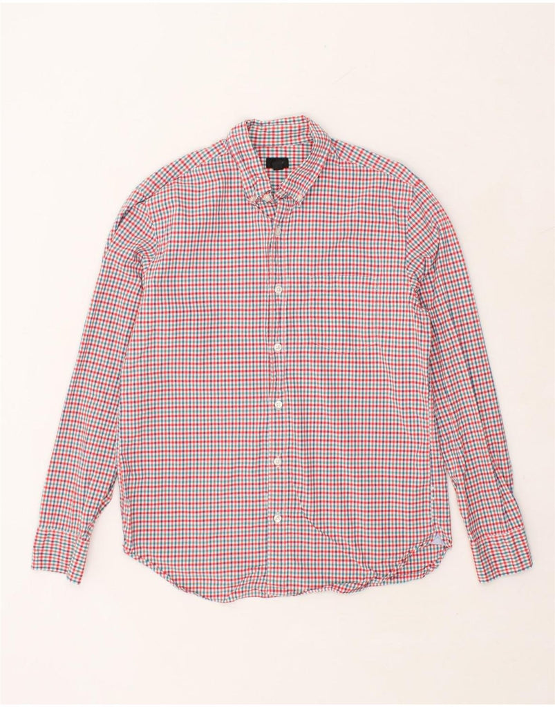 J. CREW Mens Shirt Medium Red Check Cotton | Vintage J. Crew | Thrift | Second-Hand J. Crew | Used Clothing | Messina Hembry 