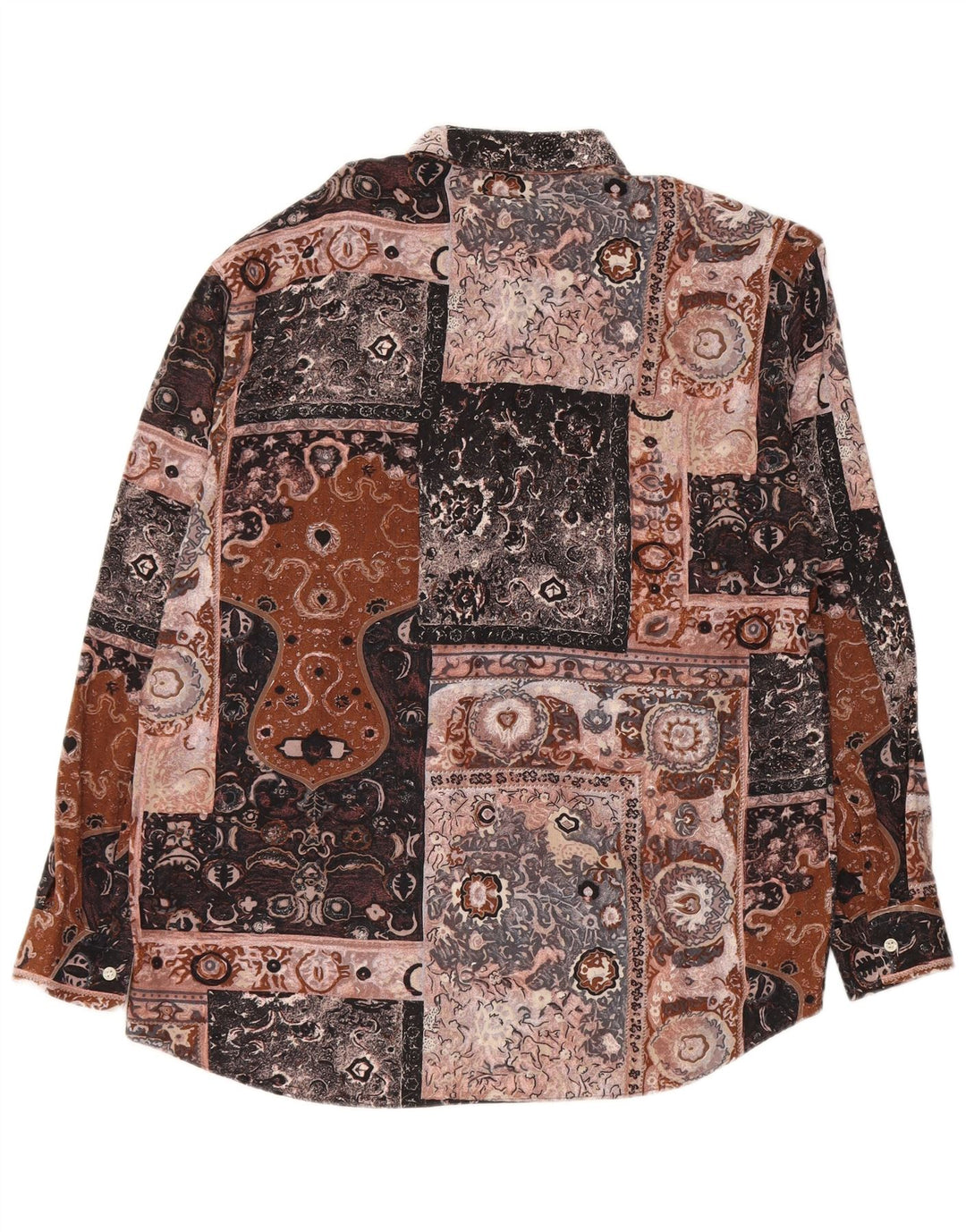 Vintage Mens Shirt Medium Multicoloured Patchwork