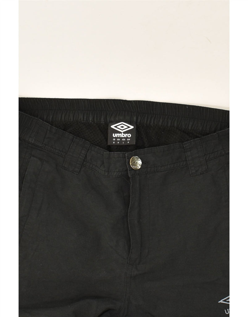 UMBRO Mens Straight Chino Trousers Medium W30 L30  Black Cotton | Vintage Umbro | Thrift | Second-Hand Umbro | Used Clothing | Messina Hembry 