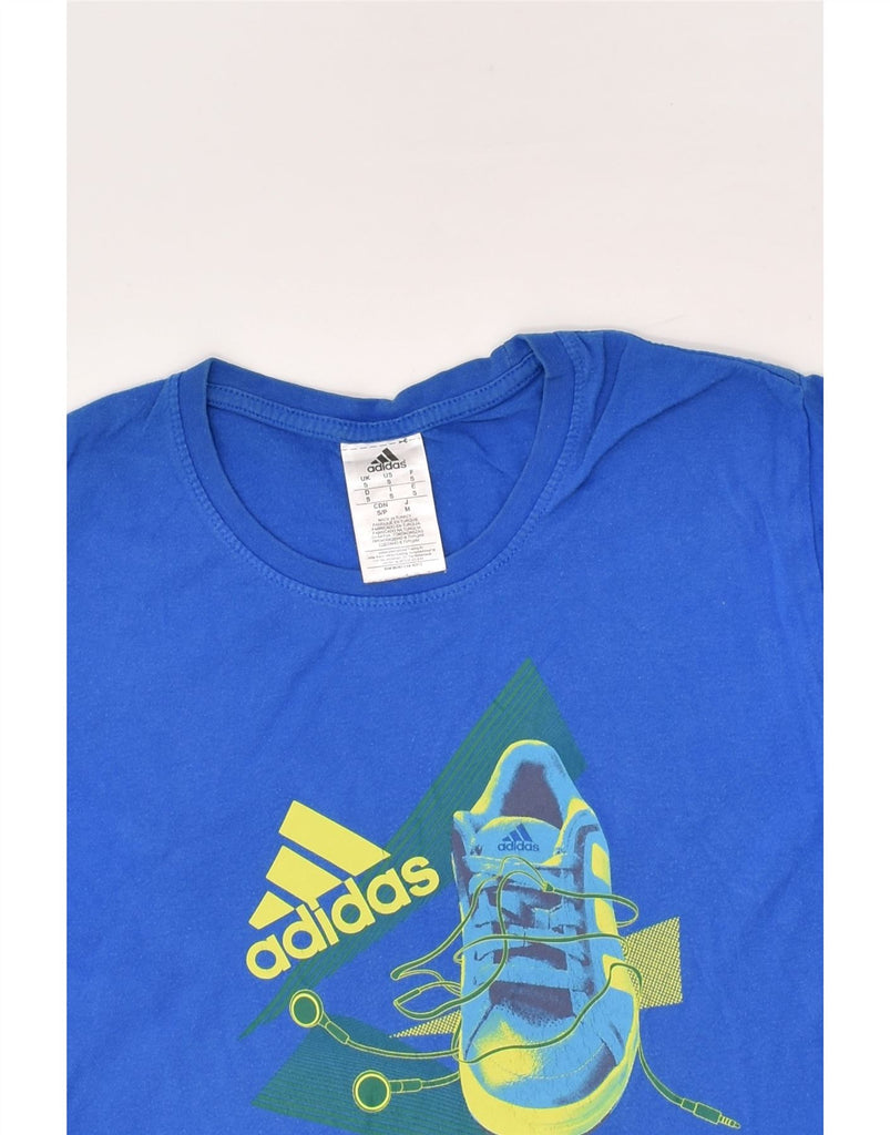 ADIDAS Mens Graphic T-Shirt Top Small Blue Cotton | Vintage Adidas | Thrift | Second-Hand Adidas | Used Clothing | Messina Hembry 