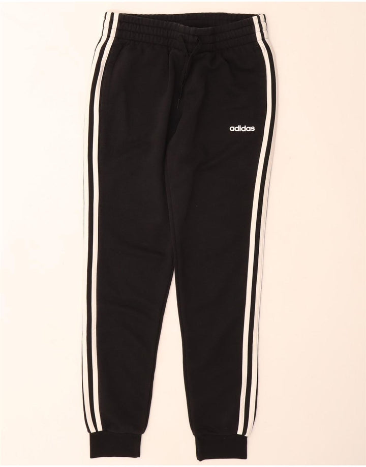 ADIDAS Womens Tracksuit Trousers Joggers UK 8/10 Small Black Cotton