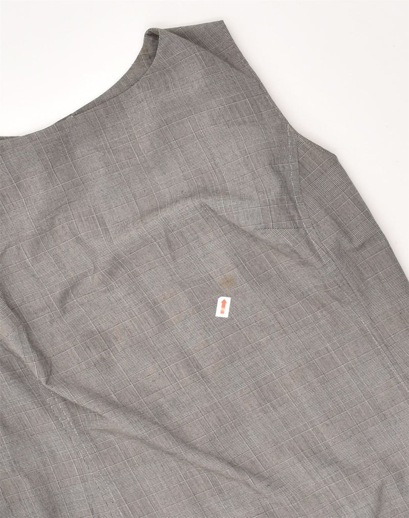 SANDRO FERRONE Womens Sleeveless Tunic Top UK 12 Medium Grey Check | Vintage Sandro Ferrone | Thrift | Second-Hand Sandro Ferrone | Used Clothing | Messina Hembry 