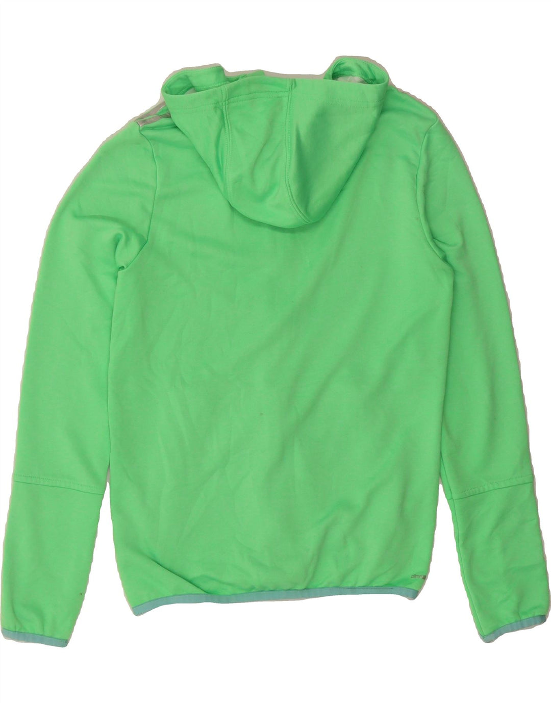 ADIDAS Womens Climalite Zip Hoodie Sweater UK 14 Medium Green Polyester Vintage Adidas and Second-Hand Adidas from Messina Hembry 