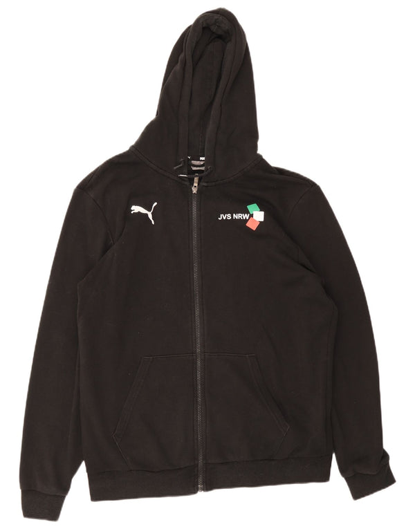 Puma Mens Graphic Zip Hoodie Sweater Large Black Cotton