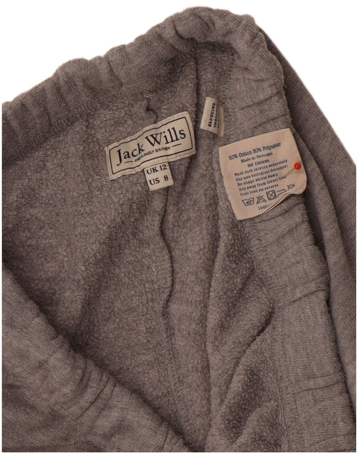 Jack Wills Womens Tracksuit Trousers Joggers UK 12 Medium Grey Cotton