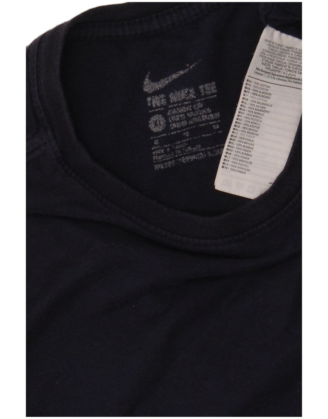 NIKE Mens Graphic T-Shirt Top XL Navy Blue Cotton