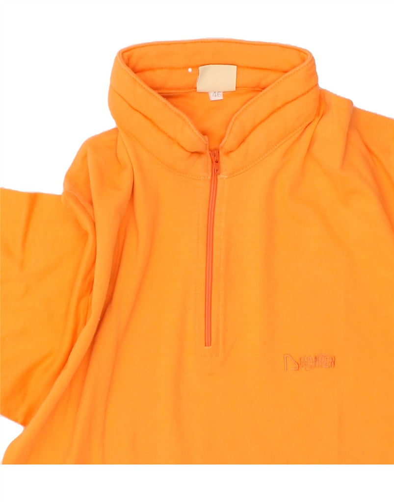 PULL DOLOMITEN Mens Zip Neck Pullover Tracksuit Top IT 46 Small Orange | Vintage Pull Dolomiten | Thrift | Second-Hand Pull Dolomiten | Used Clothing | Messina Hembry 