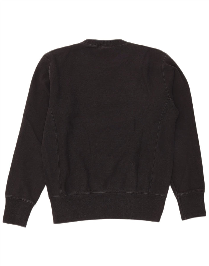 Champion Mens Reverse Weave Graphic Sweatshirt Jumper Medium Black Cotton