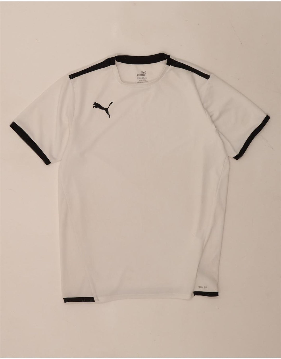 Puma Boys T-Shirt Top 15-16 Years White Colourblock Polyester