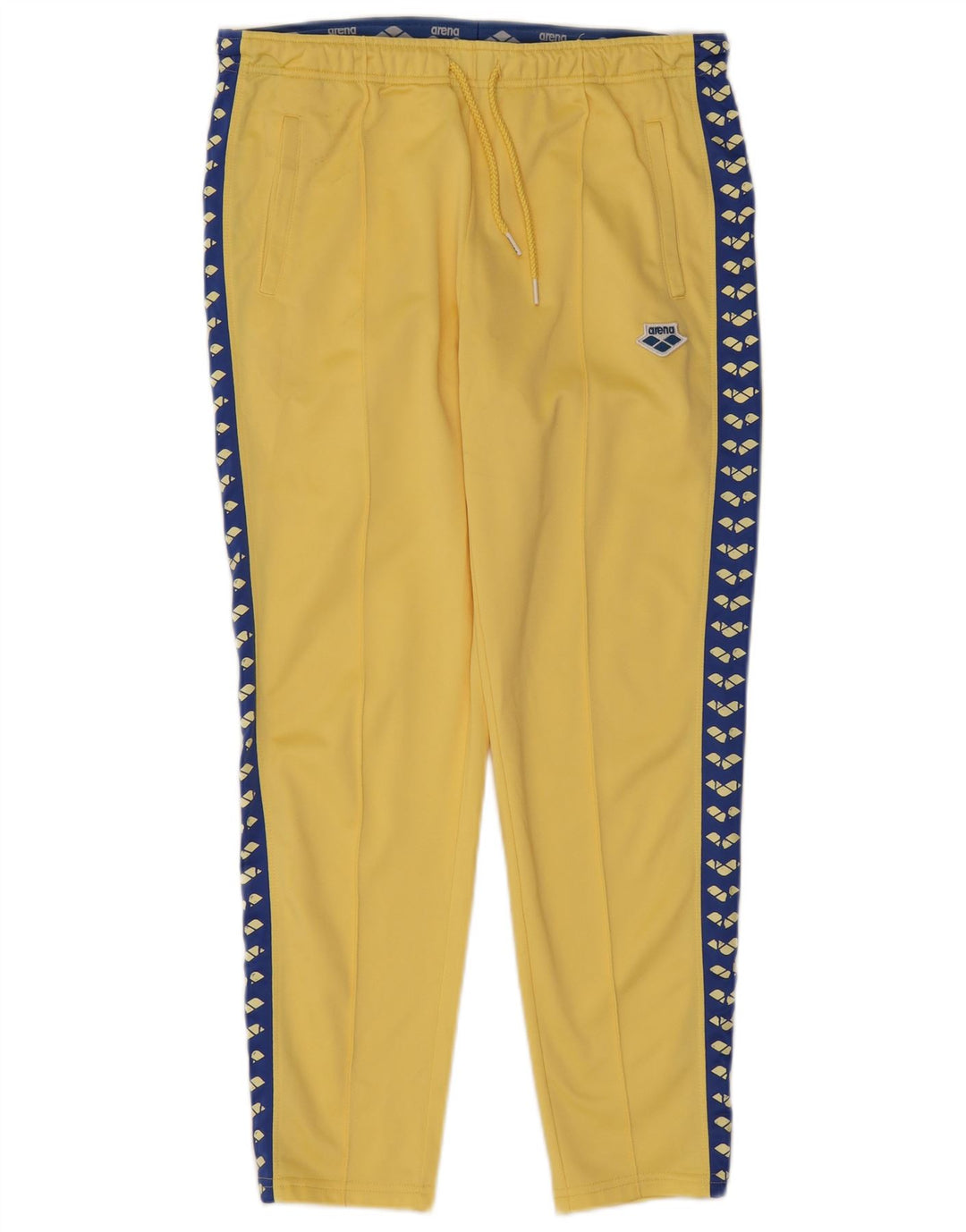 ARENA Mens Graphic Tracksuit Trousers Medium  Yellow Colourblock Polyester