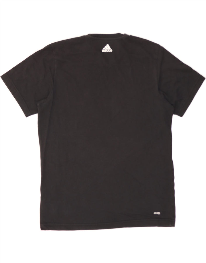 ADIDAS Mens Climalite Graphic T-Shirt Top Large Black Cotton Vintage Adidas and Second-Hand Adidas from Messina Hembry 