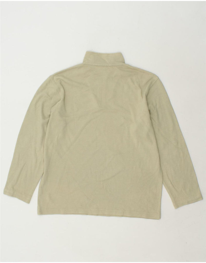 TIMBERLAND Mens Zip Neck Sweatshirt Jumper Small Beige Cotton Vintage Timberland and Second-Hand Timberland from Messina Hembry 