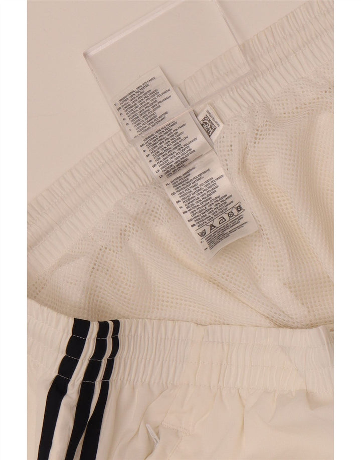 Adidas Mens Capri Cargo Tracksuit Trousers Large  White Polyester