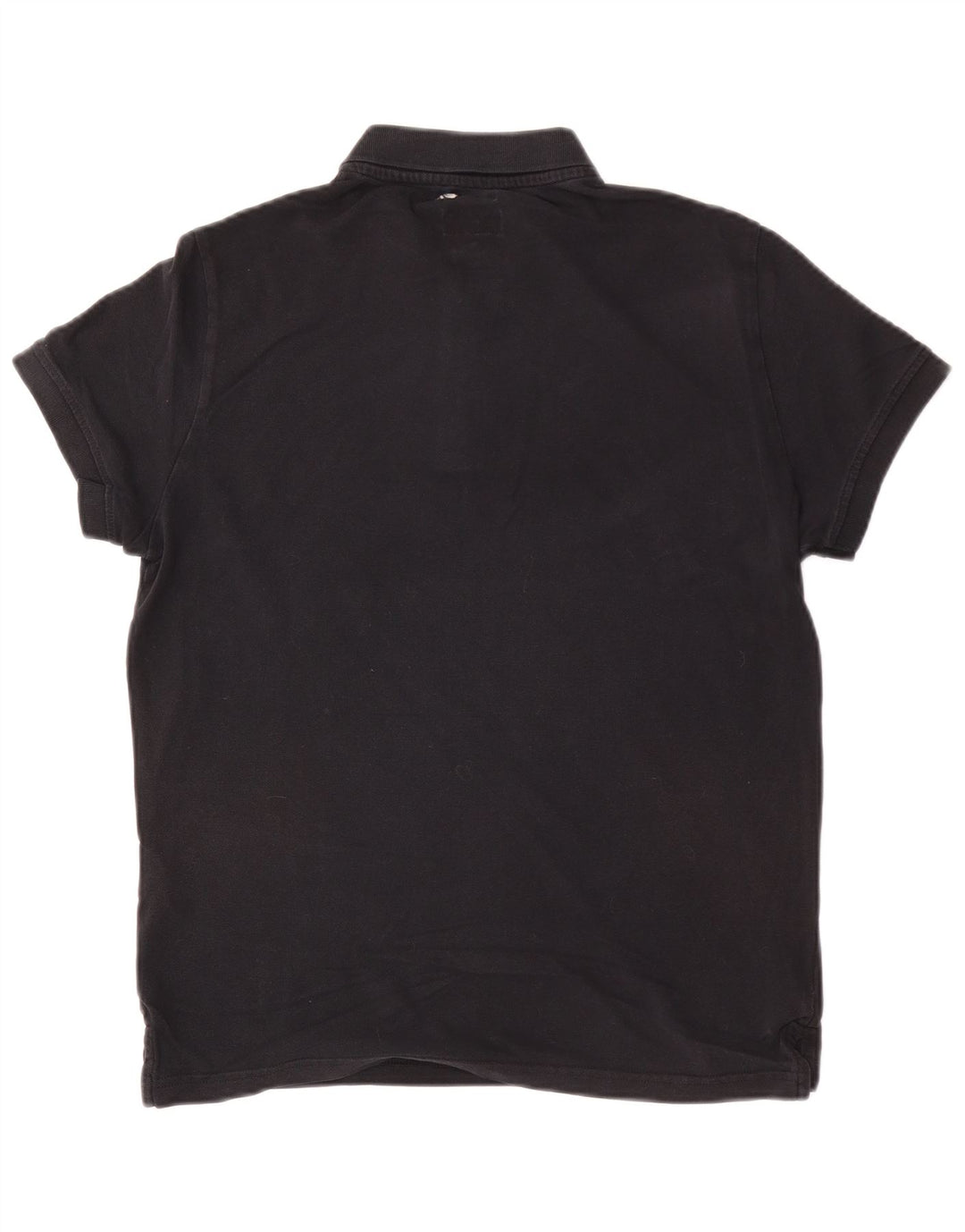 Armani Jeans Mens Custom Fit Polo Shirt Medium Black Cotton