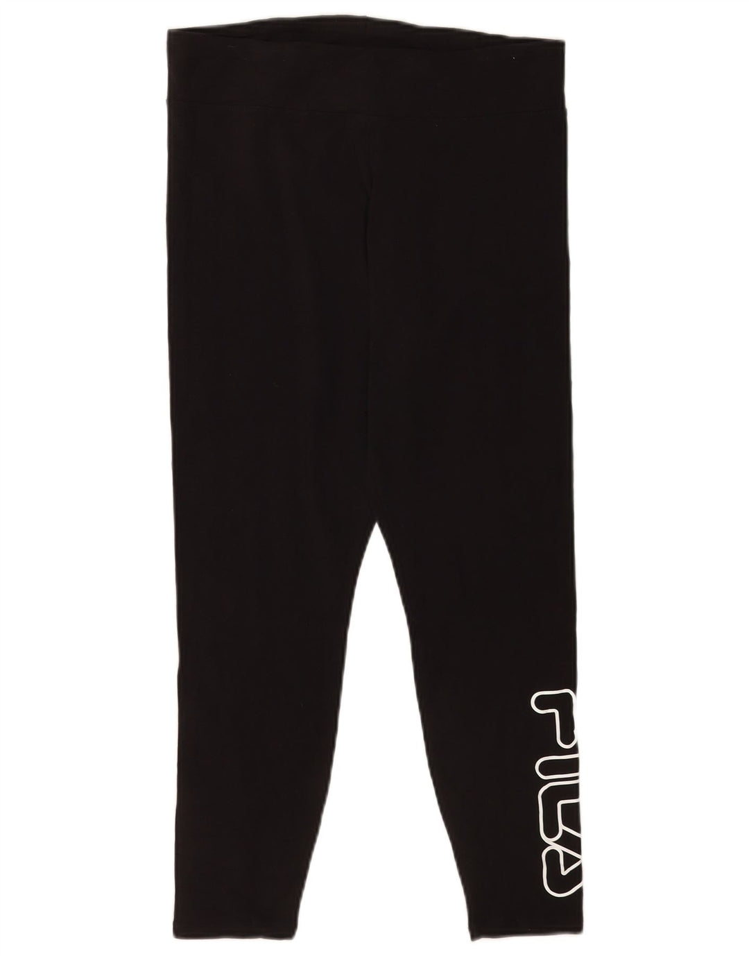 Fila Womens Graphic Crop Leggings Large Black Cotton