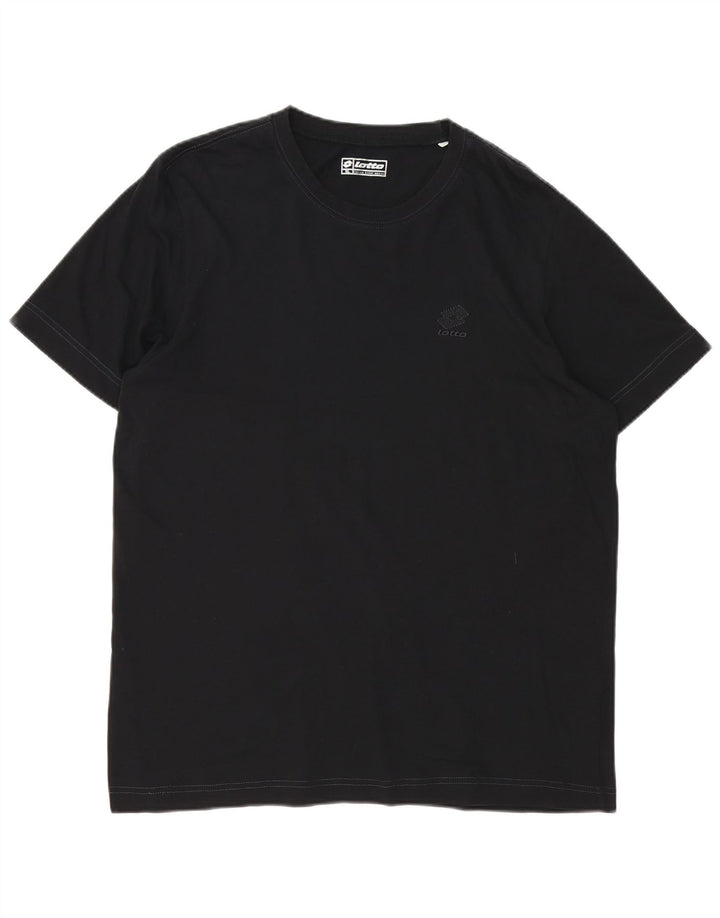 LOTTO Mens T-Shirt Top XL Black Cotton