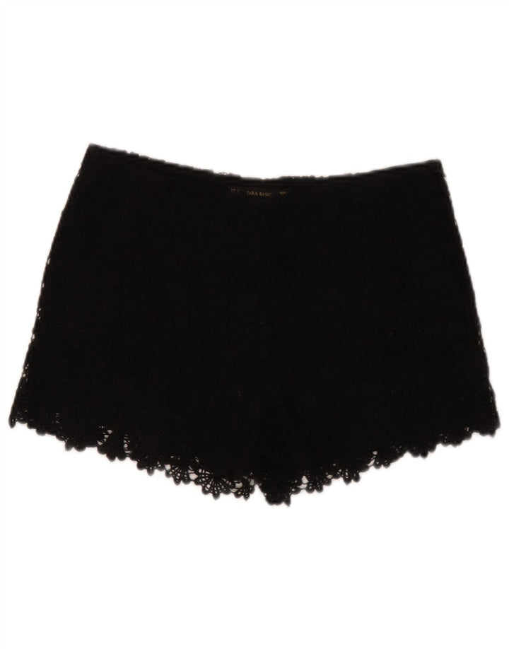 Zara Womens Casual Shorts Small W26 Black Floral