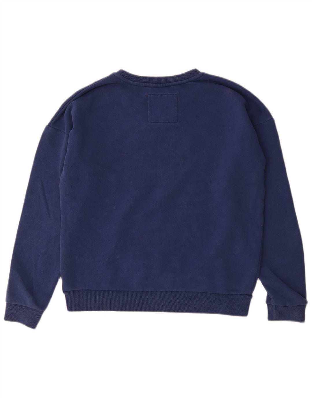 Superdry Womens Graphic Oversized Sweatshirt Jumper UK 12 Medium Navy Blue