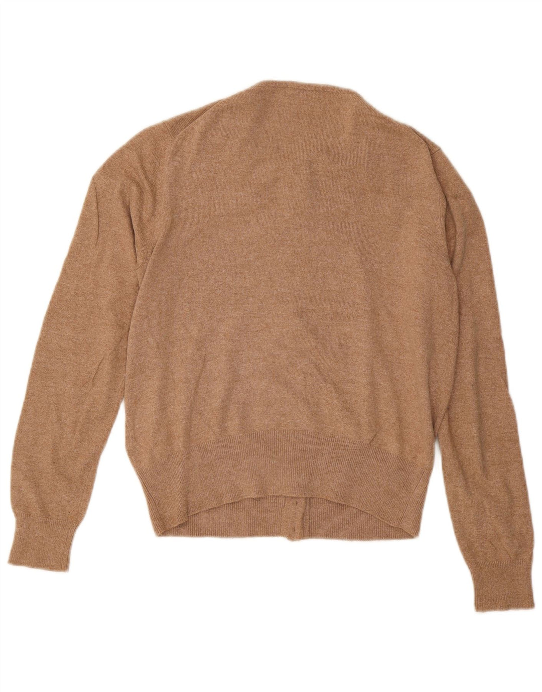 Marks & Spencer Womens Abstract Pattern Cardigan Sweater UK 14 Medium Brown